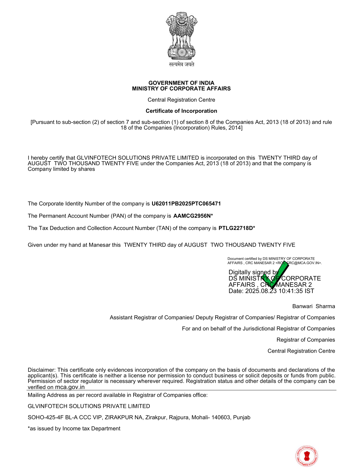 Download Certificate